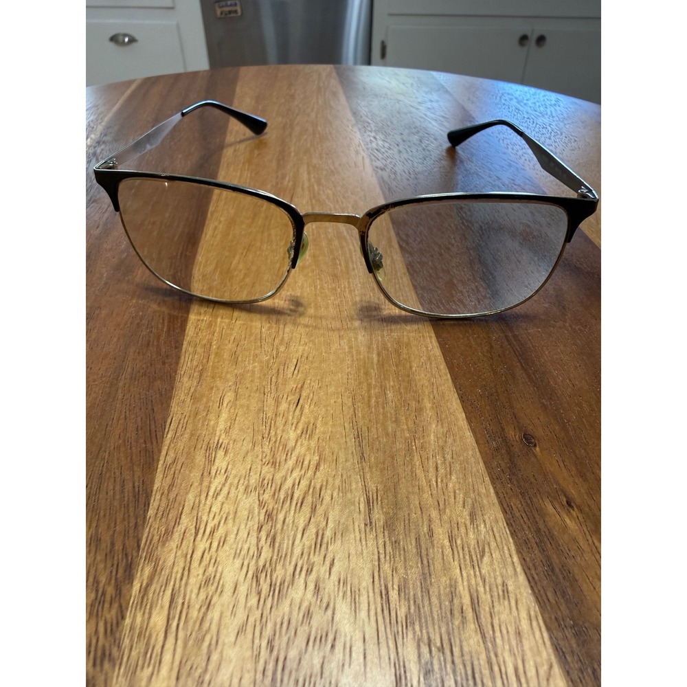 Ray-Ban Eyeglasses RB6421 2997 54-18-145 Gold Black fair Semi-Rimless Square